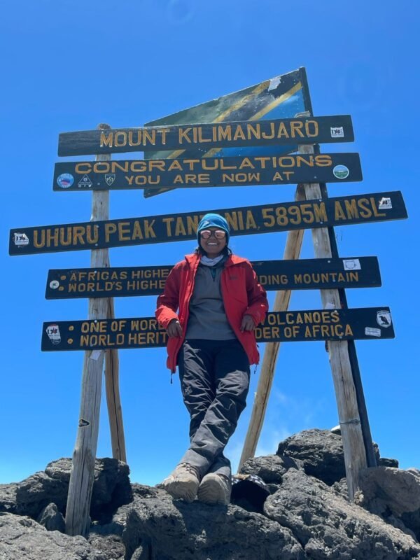On top of Mt Kilimanjaro